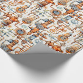 Steampunk Retro Cadeaupapier (Hoek)