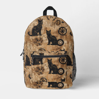 Steampunk Retro Katten Bedrukte Rugzak