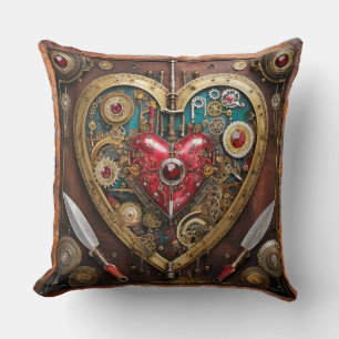Steampunk Robijnen En Dolken Krijger Valentijn Kussen