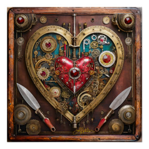 Steampunk Robijnen En Dolken Krijger Valentijn Perfect Poster