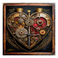 Steampunk Robijnen En Tandwielen Donker Hart
