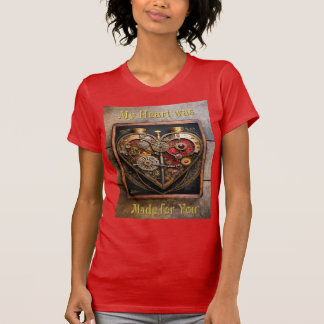 Steampunk Robijnen En Tandwielen Donker Hart T-shirt
