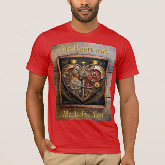 Steampunk Robijnen En Tandwielen Donker Hart  T-shirt