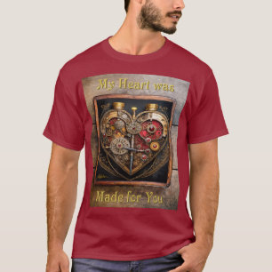 Steampunk Robijnen En Tandwielen Donker Hart T-shirt