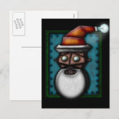 Steampunk Robo-Père Noël, carte postale (Devant / Derrière)