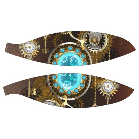 Steampunk roestige achtergrond met turkooizen lenz basketbal (Panelen)