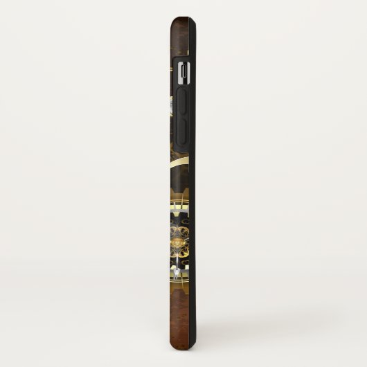 Steampunk Roestige Achtergrond met Turquoise Lenze Case-Mate iPhone Case (Achterkant/links)