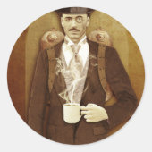 STEAMPUNK RONDE STICKER (Voorkant)