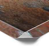 Steampunk Rood Blauwe Goggles Graffiti Poster (Hoek)