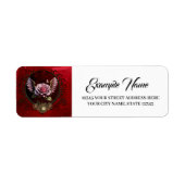 Steampunk-roos Etiket (Voorkant)