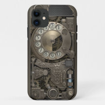 Steampunk Rotary Metal Dial Phone.