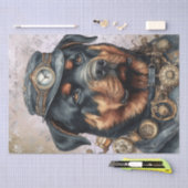 Steampunk Rottweiler Dog Tissuepapier (Craft)