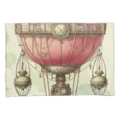  Steampunk Roze Hete Luchtballon (2) Kussensloop (Voorkant-Rechts)