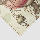  Steampunk Roze Hete Luchtballon (2) Tissuepapier (Detail)