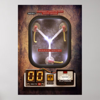 Steampunk rustic Flux-condensator Poster