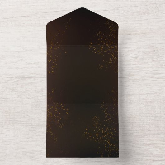 Steampunk Rusty Background met Turquoise Lenses All In One Uitnodiging (Binnen)