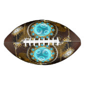 Steampunk Rusty Background met Turquoise Lenses American Football (Voorkant)