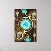 Steampunk Rusty Background met Turquoise Lenses Canvas Afdruk (Voorkant)
