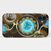 Steampunk Rusty Background met Turquoise Lenses Case-Mate iPhone Case (Achterkant (horizontaal))