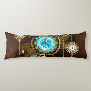 Steampunk Rusty Background met Turquoise Lenses Lichaamskussen