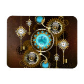 Steampunk Rusty Background met Turquoise Lenses Magneet (Horizontaal)