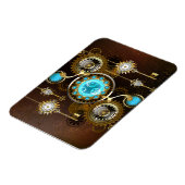 Steampunk Rusty Background met Turquoise Lenses Magneet (Linkerzijde)