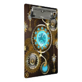 Steampunk Rusty Background met Turquoise Lenses Mini Klembord (Schuin)