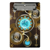 Steampunk Rusty Background met Turquoise Lenses Mini Klembord (Voorkant)