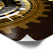 Steampunk Rusty Background met Turquoise Lenses Perfect Poster (Hoek)