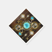 Steampunk Rusty Background met Turquoise Lenses Servet (Hoek)