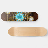 Steampunk Rusty Background met Turquoise Lenses Skateboard (Horizontaal)