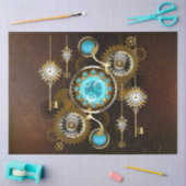 Steampunk Rusty Background met Turquoise Lenses Tissuepapier (Craft)