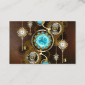 Steampunk Rusty Background met Turquoise Lenses Visitekaartje (Voorkant)