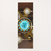 Steampunk Rusty Background met Turquoise Lenses Yogamat (Achterkant)