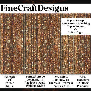 Steampunk Rusty Bronze Pattern BN5 Decoupage Tissuepapier