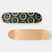Steampunk Rusty Clockwork Gear Skateboard (Horizontaal)