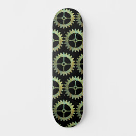 Steampunk Rusty Clockwork Gear Skateboard