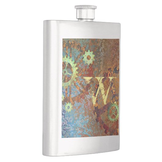 Steampunk Rusty Clockwork Gears Flacon (Rechts)