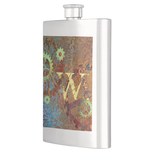 Steampunk Rusty Clockwork Gears Flacon (Links)