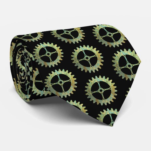 Steampunk Rusty Clockwork Gears Stropdas (Opgerold)