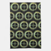 Steampunk Rusty Clockwork Gears Theedoek (Verticaal)