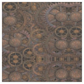 Steampunk Rusty Cogs Fabric Stof (Close Up)