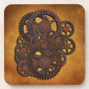 Steampunk Rusty Gears Bier Onderzetter