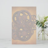 Steampunk Rusty Gears Briefpapier (Staand voorkant)