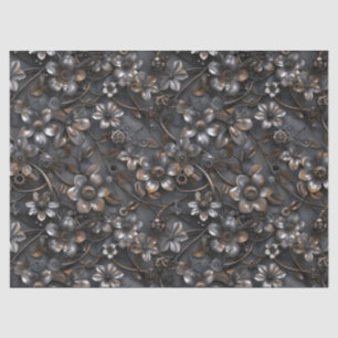 Steampunk Rusty Metal Flower Pattern voor Decoupag Tissuepapier