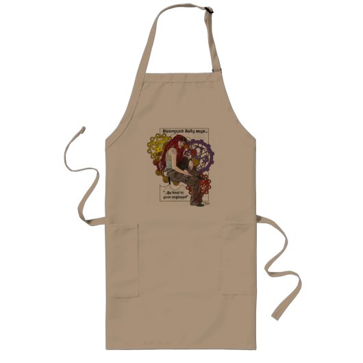 Steampunk Sally Apron Lang Schort (Voorkant)