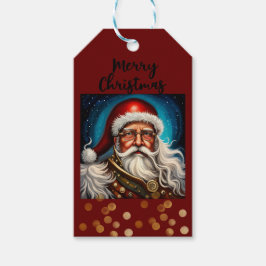 Steampunk Santa Claus Cadeaulabel