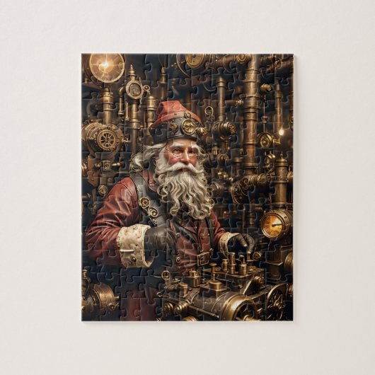 Steampunk Santa Puzzel (Verticaal)