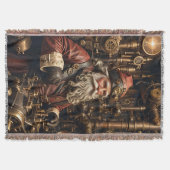 Steampunk Santa Throw Blanket Deken (Voorkant)