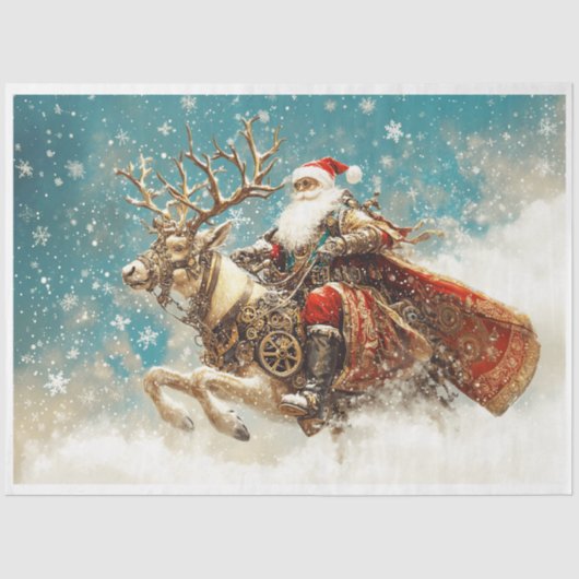 Steampunk Santa Tissuepapier (Voorkant)